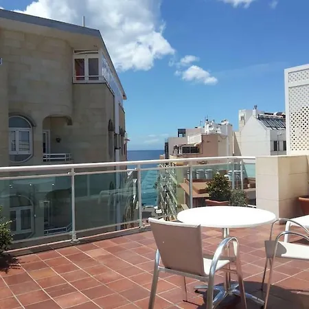 شقة Espectacular Atico Con Terraza A 50 Mt Playa Canteras لاس بالماس دي غران كاناريا
